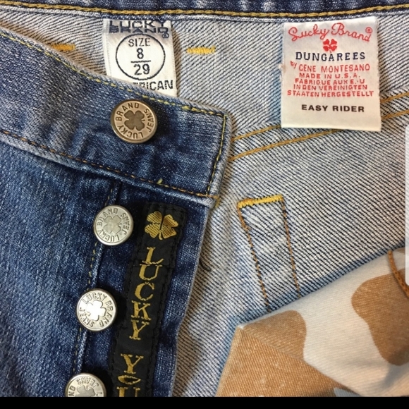 Lucky brand dungaree button fly jeans. Size 8/29 - Picture 3 of 4